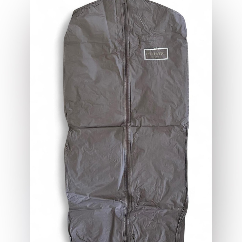 VTG Henri Bendel Brown Garment Bag Suiter Travel Storage Bag plastic zippered